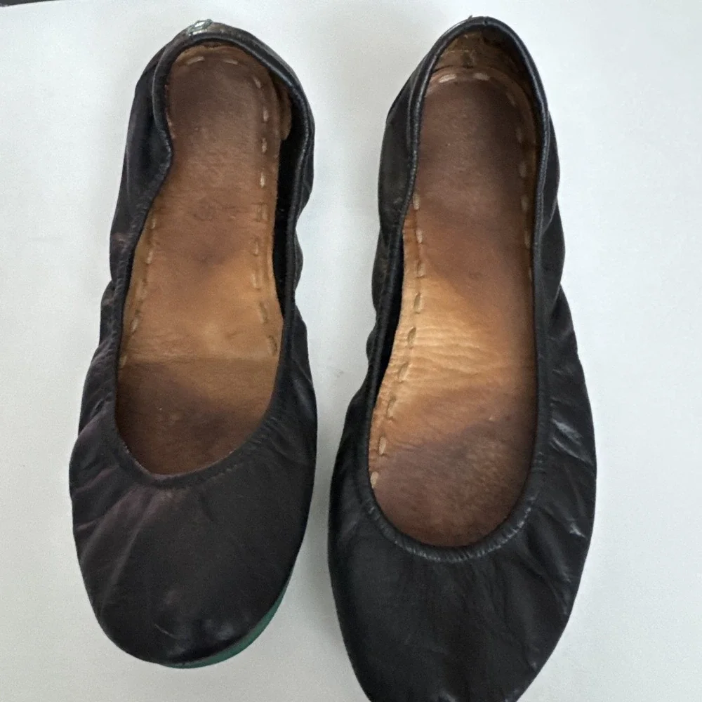 Tieks By Gavrieli Black Leather Ballet Flats Shoes Slip On Women's Size 9 US - Picture 6 of 12